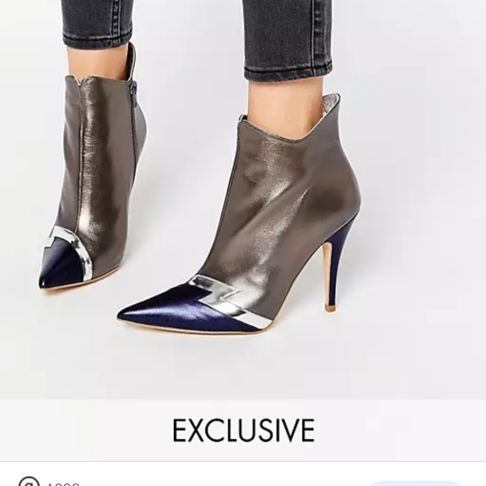 COPY - Terry de Havilland booties leather pixie lightning heels asos